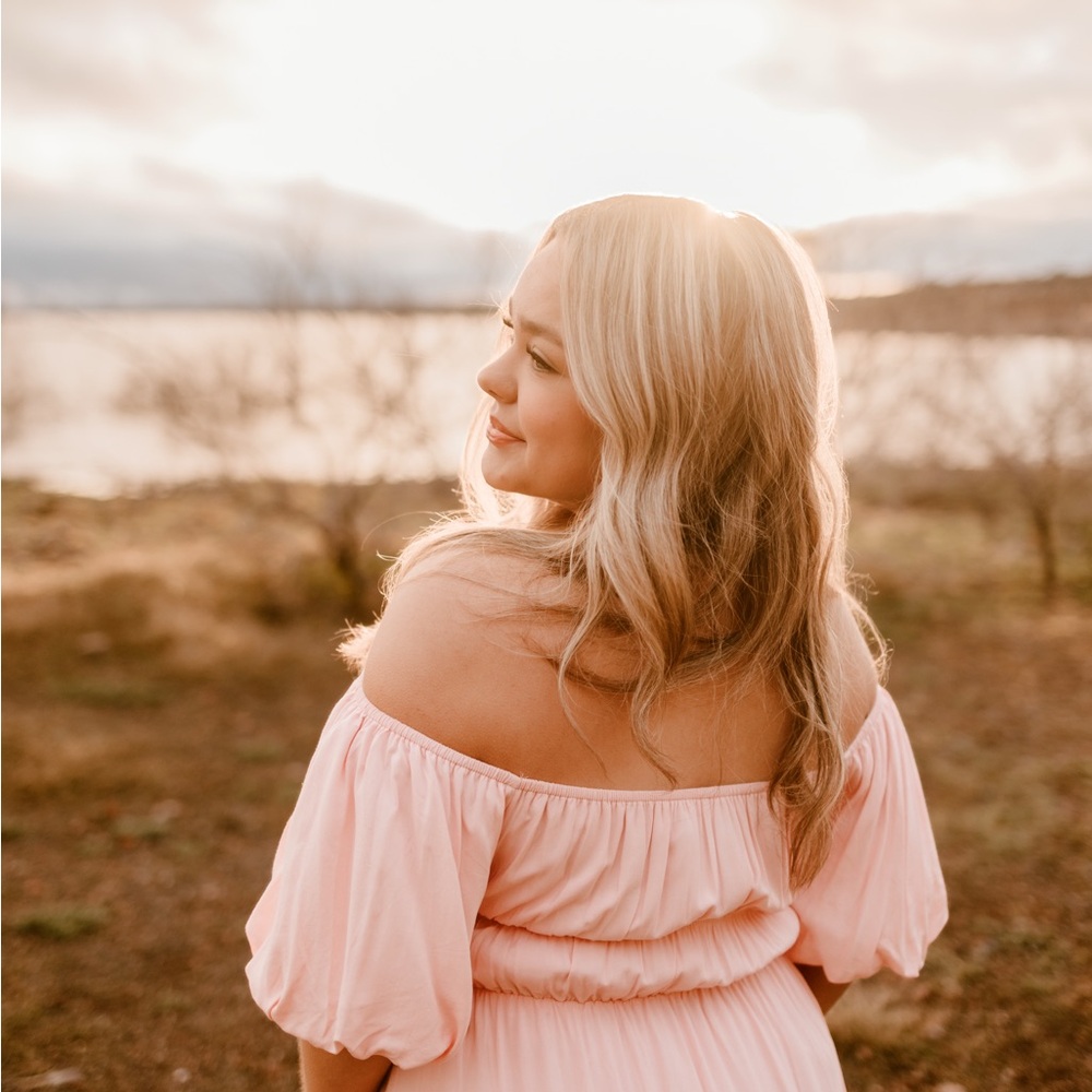 Pink Puff Sleeve Dress - Picture 3 of 3